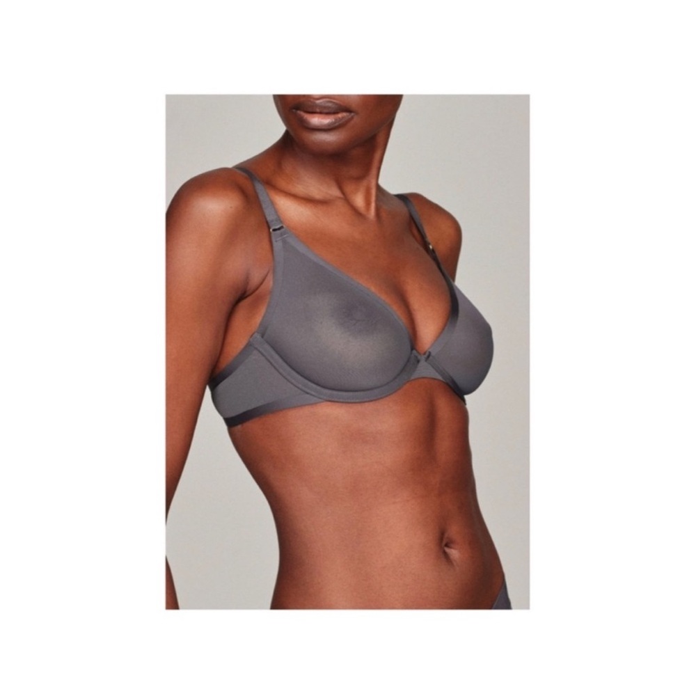 CUUP the Plunge Charcoal Bra
